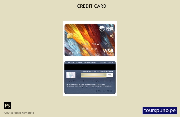 lista para imprimir la plantilla de tarjeta electrónica visa del Primer Banco Na